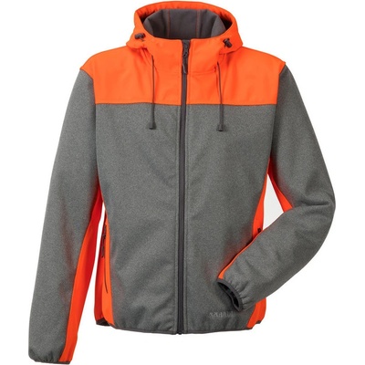 Planam OUTDOOR KONTRAST softshellová bunda Sivá oranžová