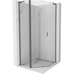 Mexen Mist L петоъгълна душ кабина с врата 100 x 100 см, прозрачно, четкано сиво (8A8L-100-100-66-00)