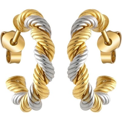 Zlaton Náušnice z kombinovaného zlata kruhy výška 1.9cm 000360902242