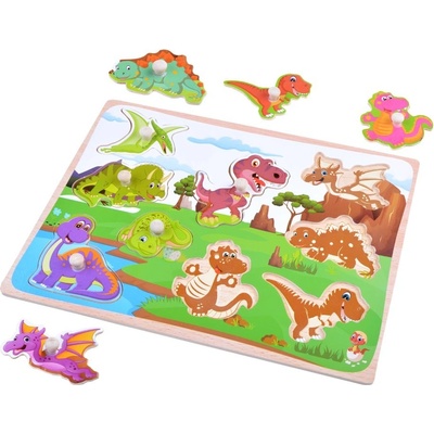 Mamido drevené puzzle dinosaury