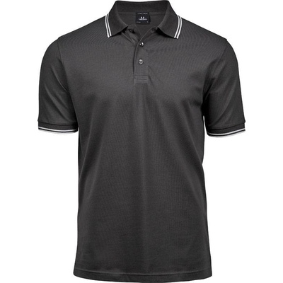 Tee Jays 1407 pánske elastické polo sivé dark biele
