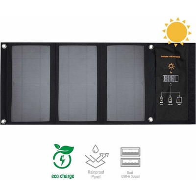 4smarts Сгъваем соларен панел, зареждащ вашето устройство директно от слънцето - 4smarts Foldable Solar Panel VoltSolar 21W Dual USB-A Ports (540280)