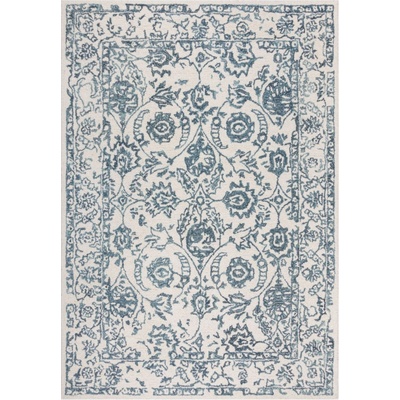 Flair Rugs Wool Loop Yasmin Ivory/Blue Bílá
