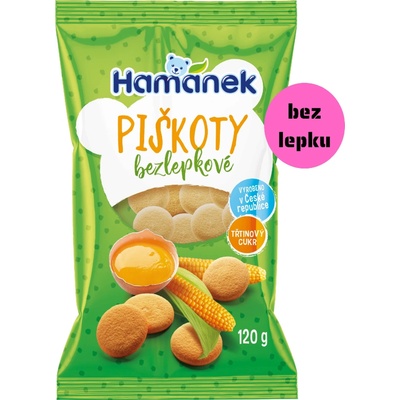 Hamánek Bezlepkové piškoty 120 g – Zboží Dáma