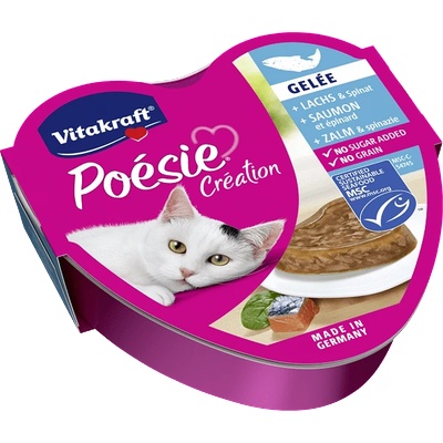 Vitakraft Poesie консерва за котки треска с паста и домати хапки в желе 85gr