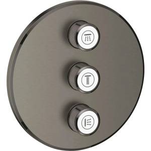 GROHE Grohtherm SmartControl вграден смесител за душ, антрацит, твърд графит, за 3 изхода (29122AL0)