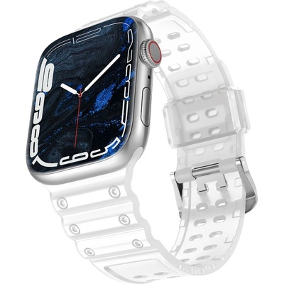HQWear Каишка HQWear Strap Triple Protection за Apple Watch SE, 8, 7, 6, 5, 4, 3, 2, 1 (41, 40, 38 mm), прозрачна (9145576276174)