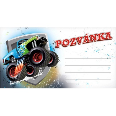 Pozvánka na oslavu MFP - Monster track, 10 ks