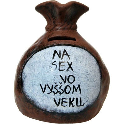 Pokladnička s nápisom - na sex vo vyššom veku