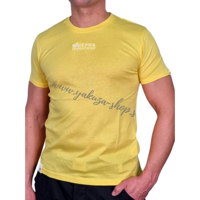 Alpha Industries Organic EMB T tričko pánske Organic yellow