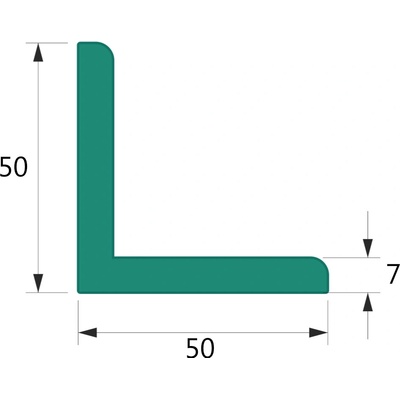 10 ks - Penový polyetylén Profil L50x50 (1ks=2bm)