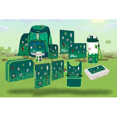 Oxybag 12ks OXY Sherpy Playworld ve stylu Minecraft sada batoh penál a doplňky 0-24826/012/02