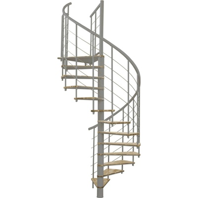 Minka STAIRS Kombinované točité schodisko Fusion dub/sivá pr. 160 cm