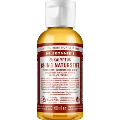 Dr. Bronner's přírodní tekuté mýdlo s eukalyptem 18v1 60 ml