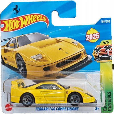 Mattel Hot Wheels Ferrari F40 Competizione žluté