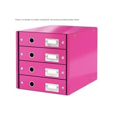 Leitz Click&Store box 4 zásuvky ružový
