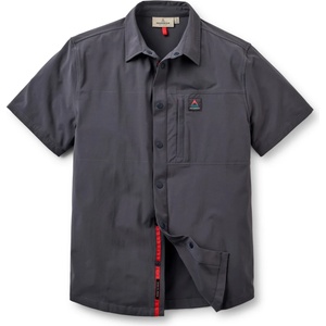 Passenger Мъжка риза с копчета Passenger Traveller S/S Stretch Shirt 2.0 Shirt - Storm Grey (033-3115-0211)