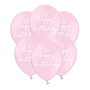 PartyDeco Розови балони - Честит рожден ден 50 бр