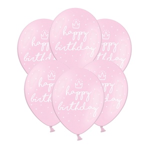 PartyDeco Розови балони - Честит рожден ден 50 бр