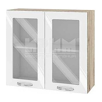 ИРИМ Горен кухненски шкаф Сити АРФ-Бяло гланц-05-204 80 см