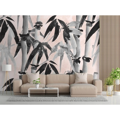 Gario Fototapeta Bambusový les abstraktní MateriálVliesová rozměry 200 x 140 cm