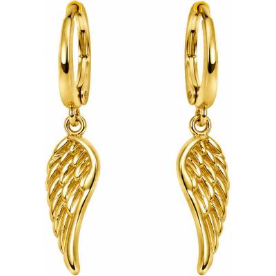 Ornamenti pozlacené náušnice Angel Wing gold ORT300063