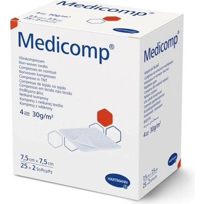 Sterilní kompresy Medicomp 7,5 x 7,5 cm 25 x 2 ks