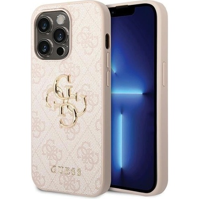 GUESS Кейс Guess 4G Big Metal Logo за iPhone 15 Pro, розов (3666339171605)