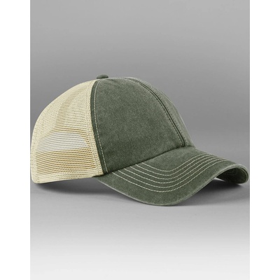 Beechfield B 672 Vintage Trucker 6 panelová COT530672al399-vintage oli Olivová vintage-stone