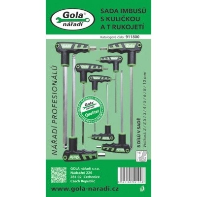 Gola T rukojetí 8 dílů 911800