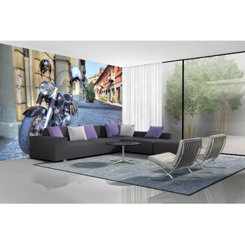 DIMEX ART s. r. o Самозалепваща се флизелинова фототапета голям мотоциклет 375 x 250 см