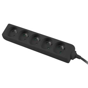 Lanberg Разклонител, Lanberg power strip 3m, 5 socket, s french quality-grade c (PS0-05E-0300-BK)
