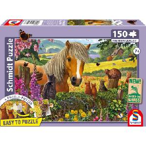 Schmidt Spiele Детски пъзел Schmidt от 150 части - Сладка среща в заграждението (56526) - ozone