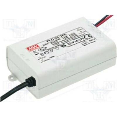 MEAN WELL PLD-25-700 Napájecí zdroj: spínaný; LED; 25,2W; 24÷36VDC; 700mA; 90÷295VAC