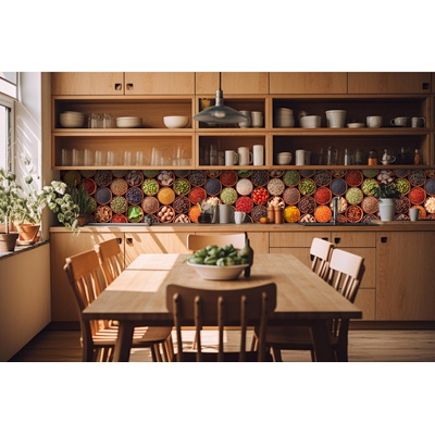 DIMEX ART Фототапет за кухня - купи за подправки 420 x 60 см
