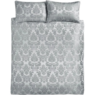 Catherine Lansfield Сиво спално бельо Жакард, 135 x 200 cm Damask Jacquard - Catherine Lansfield (BD/44737/W/SQS/SI)