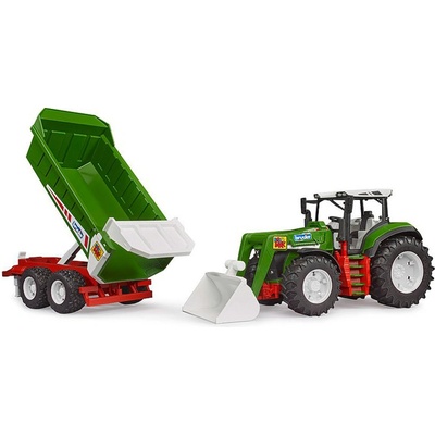 Bruder Traktor s čelným nakladačom a vyklápacím prívesom Roadmax 03452 1:16