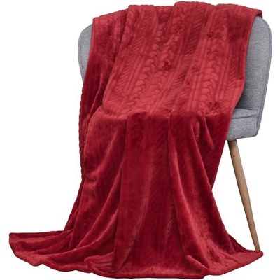 SCANquilt pléd Nordic červená střední 150x200