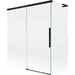 Mexen Rox L параван за вана с 2 плъзгащи се врати 140 + 70 x 150 cm, прозрачен, черен - 8C9L-140-070-70-00 (8C9L-140-070-70-00)