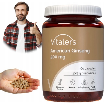 Vitaler's Americký ženšen 500 mg 60 kapsúl