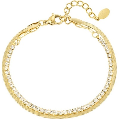Ornamenti Pozlacený náramek Double Snake gold OOR800004