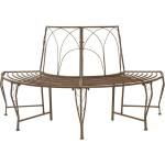 vidaXL Дървесен бенч 4 -местен 160 x 80 x 89 см steel Антик кафяво (42029518)