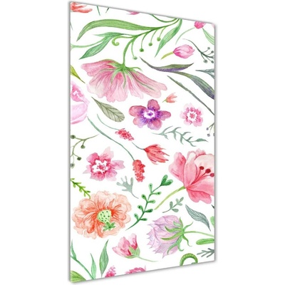 Vertikálny fotoobraz na skle Poľné kvety 50x100 cm