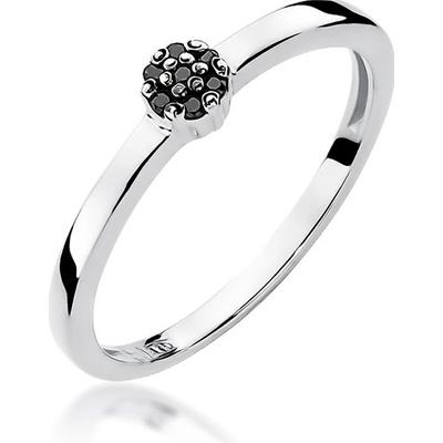 Blink Blink Prsteň z bieleho zlata s čiernymi diamantami 1678BcDB