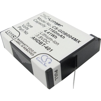 Image 1 of Cameron sino Батерия за камера GOPRO Hero 4; HERO 4 Plus AHDBT-401 3, 8V 1160mAh LIIon Cameron Sino (CS-GDB004MX)
