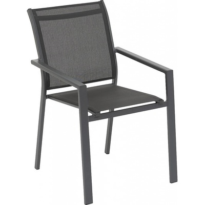 DEOKORK Hliníkové křeslo s textílií ZEUS (antracit)