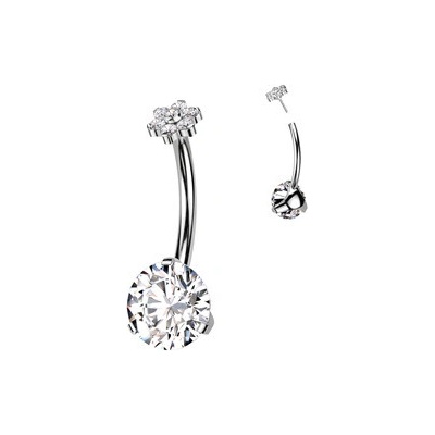 Šperky4U Push In piercingu do pupíku titan TIT1274-C