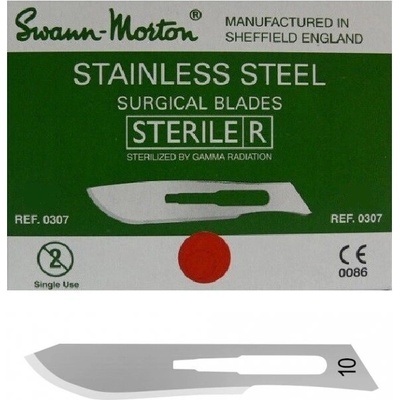 Swann-Morton Skalpelové čepieľky SWANN MORTON NEREZ č. 10 - 100ks