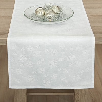 Veba Ubrus Garbo Velké vánoční hvězdy bílá 140x140 cm – Hledejceny.cz