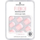 Essence French Click & Go umělé nehty 01 Classic French 12 ks